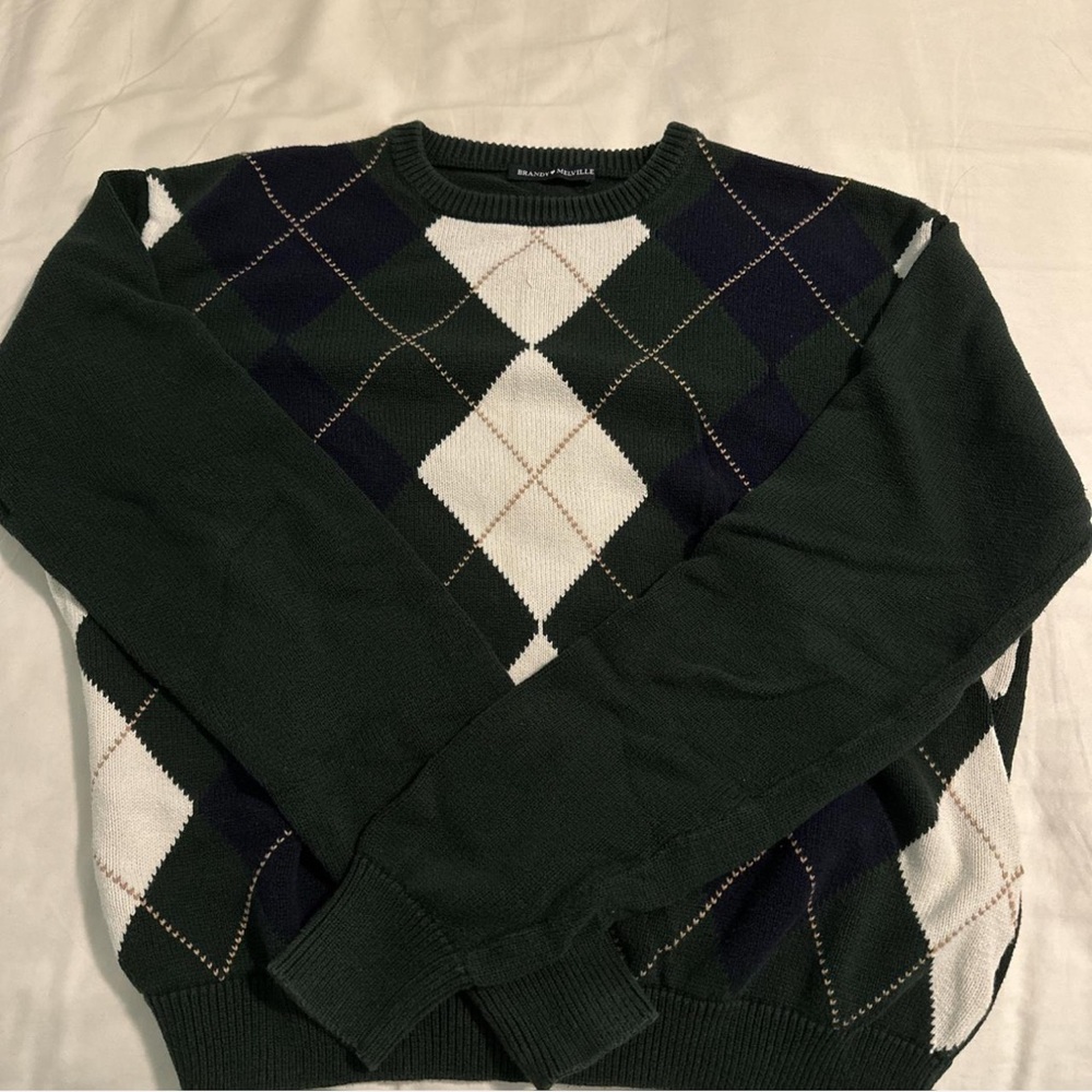 Brandy Melville Argyle Sweater